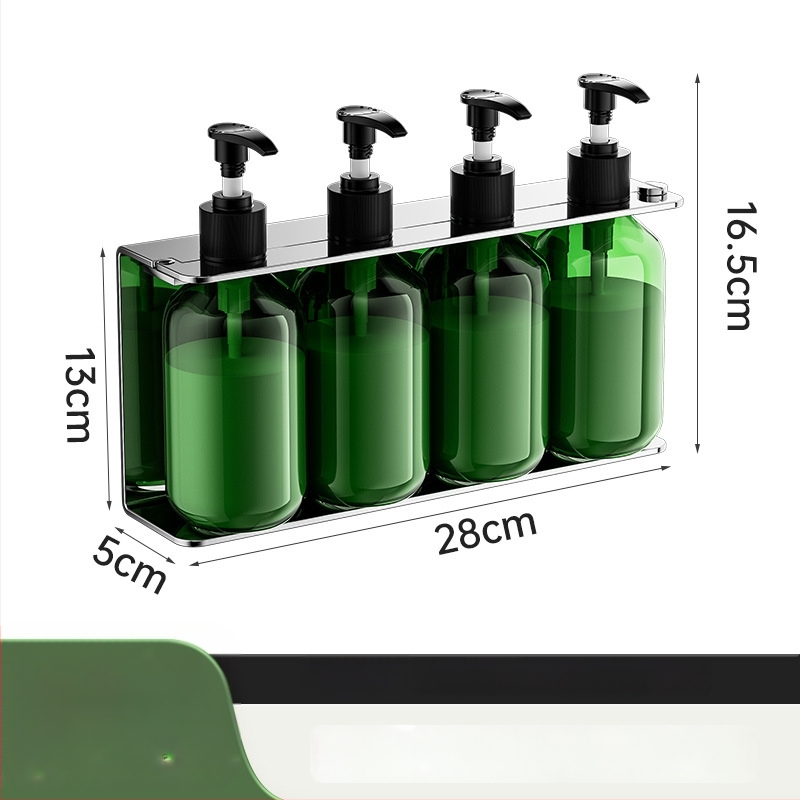 304 rozsdamentes acélból készült szappanadagoló, falra szerelhető, fúrás nélküli, kézi nyomású működés, polírozott felület, modern stílus, szállodai fürdőszobákhoz