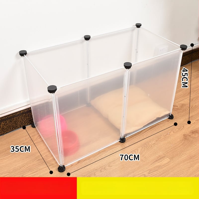 Пластмасова вътрешна ограда за домашни любимци за кучета и зайци с прозрачен панел