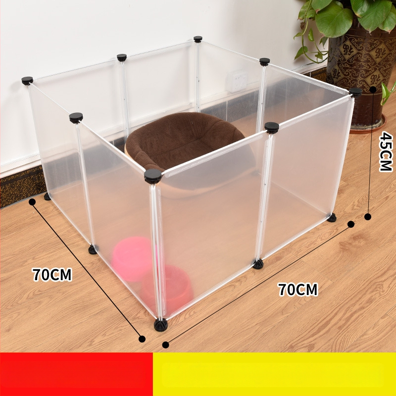 Пластмасова вътрешна ограда за домашни любимци за кучета и зайци с прозрачен панел