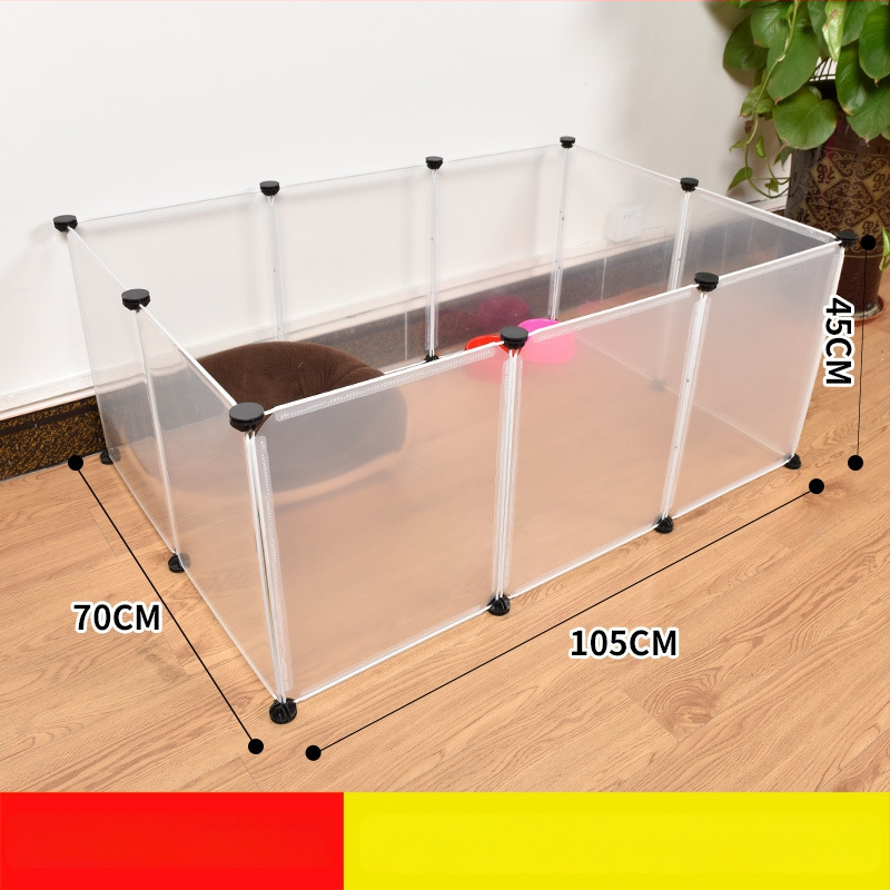 Пластмасова вътрешна ограда за домашни любимци за кучета и зайци с прозрачен панел