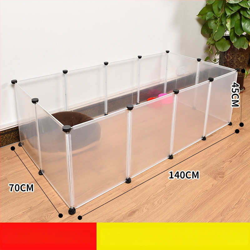 Пластмасова вътрешна ограда за домашни любимци за кучета и зайци с прозрачен панел