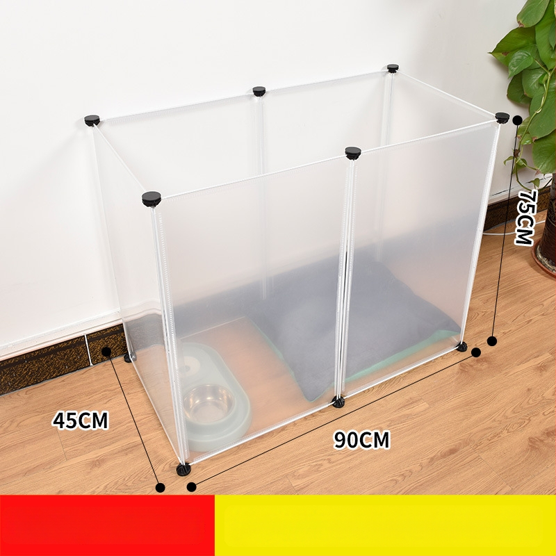 Пластмасова вътрешна ограда за домашни любимци за кучета и зайци с прозрачен панел