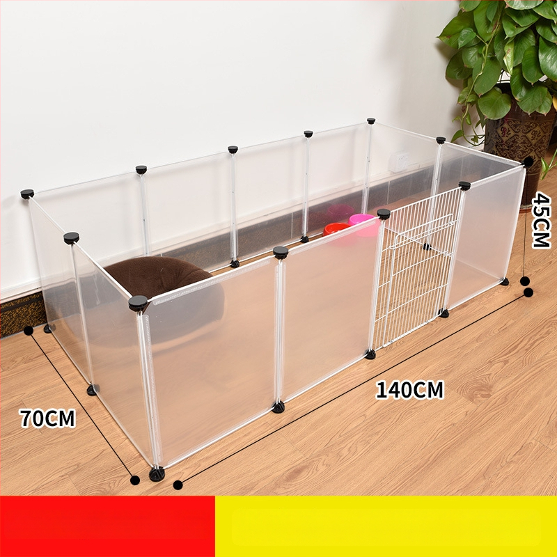 Пластмасова вътрешна ограда за домашни любимци за кучета и зайци с прозрачен панел