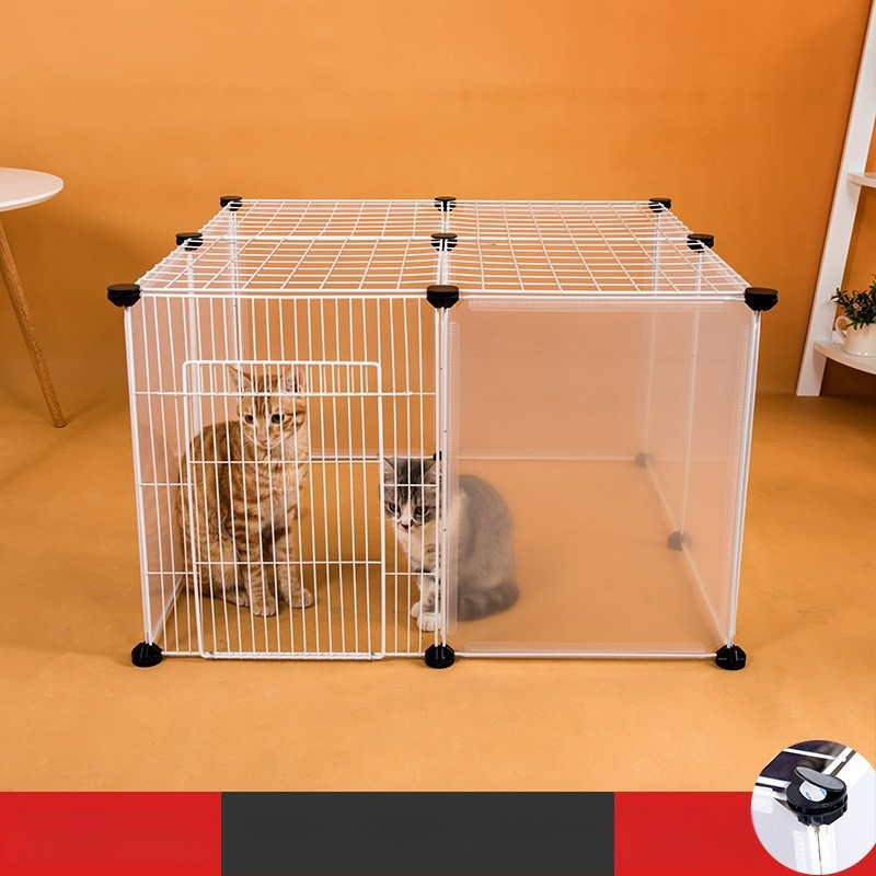 Пластмасова вътрешна ограда за домашни любимци за кучета и зайци с прозрачен панел