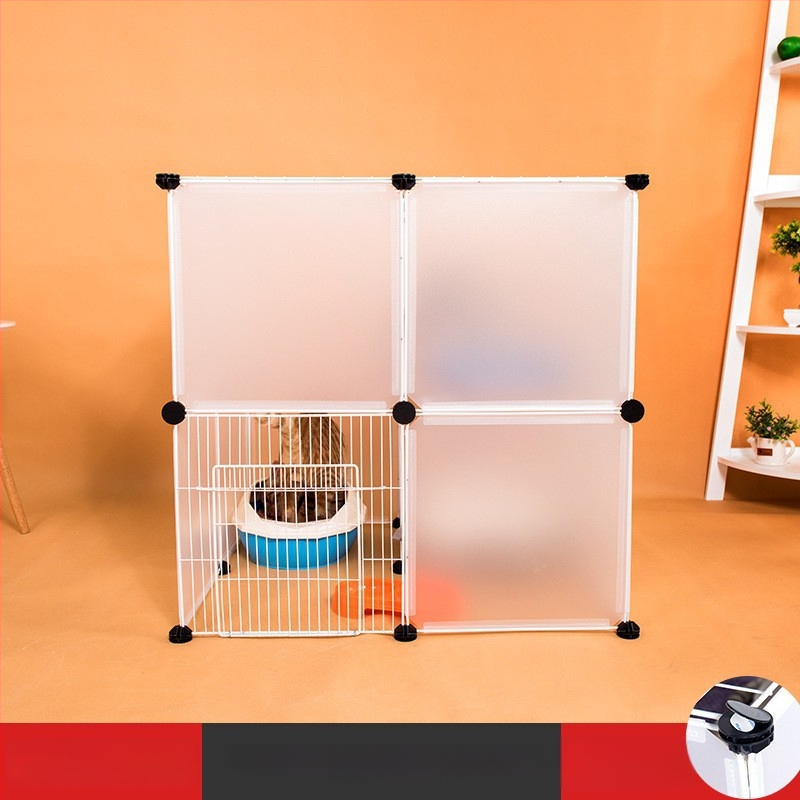 Пластмасова вътрешна ограда за домашни любимци за кучета и зайци с прозрачен панел