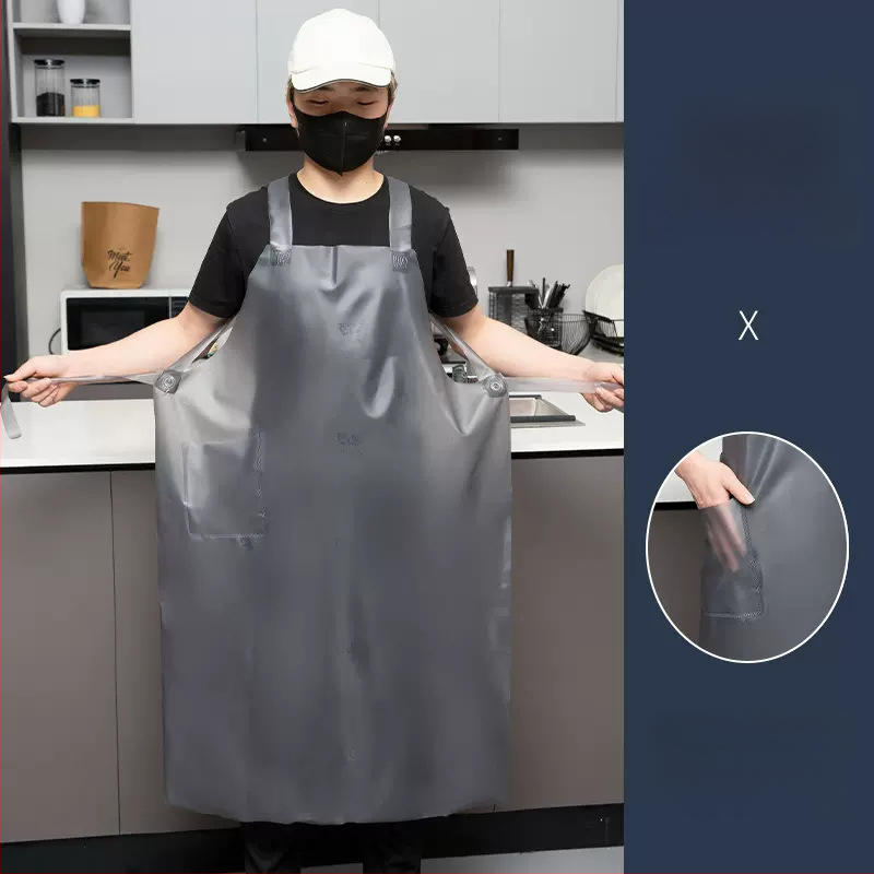 PU престилка без ръкави, маслоустойчива и устойчива на петна, модерен минималистичен стил, едноцветна