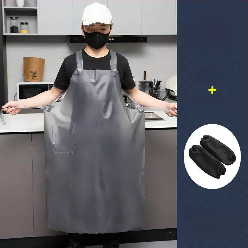 PU престилка без ръкави, маслоустойчива и устойчива на петна, модерен минималистичен стил, едноцветна