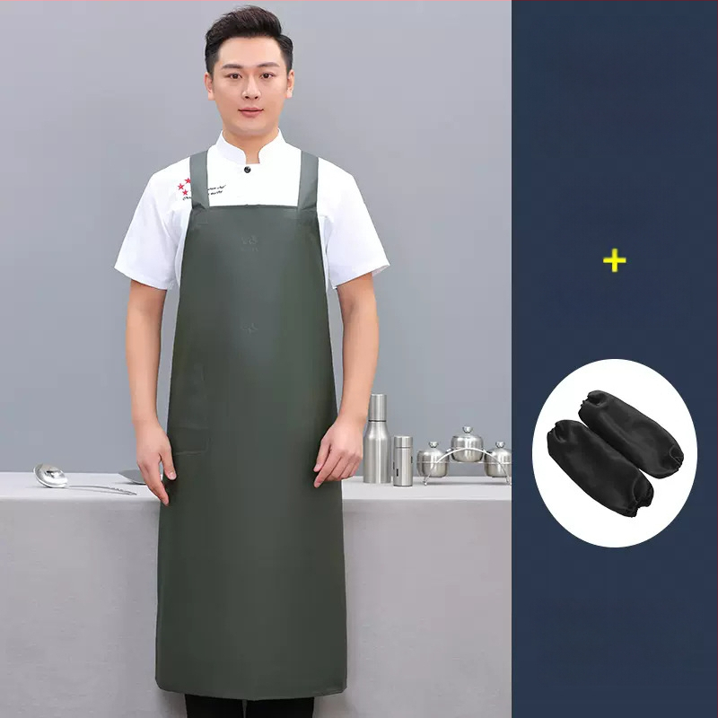 PU престилка без ръкави, маслоустойчива и устойчива на петна, модерен минималистичен стил, едноцветна