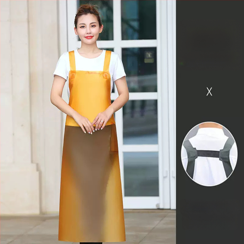 PU престилка без ръкави, маслоустойчива и устойчива на петна, модерен минималистичен стил, едноцветна