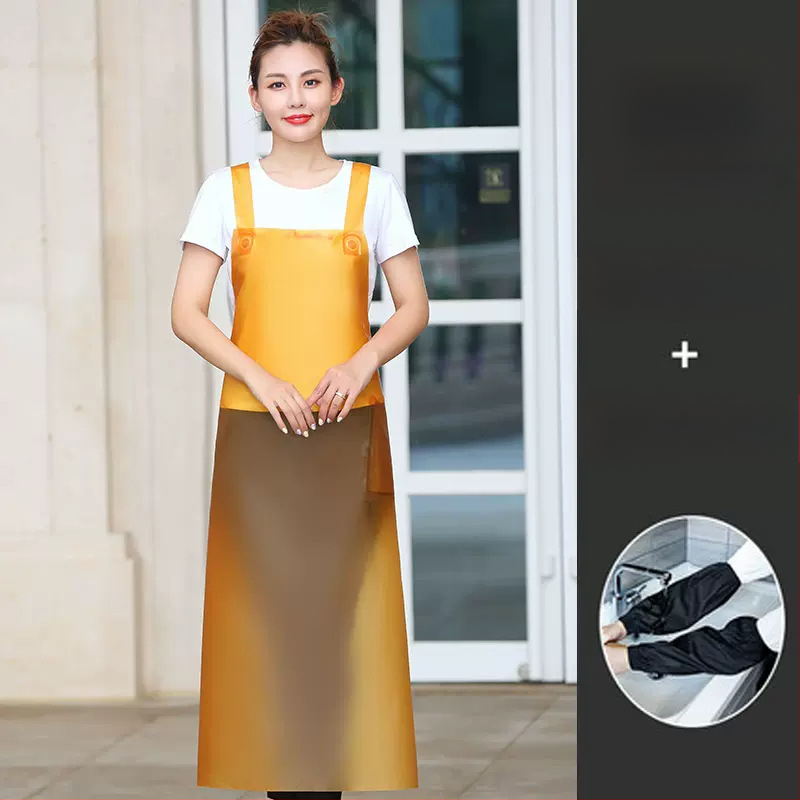 PU престилка без ръкави, маслоустойчива и устойчива на петна, модерен минималистичен стил, едноцветна
