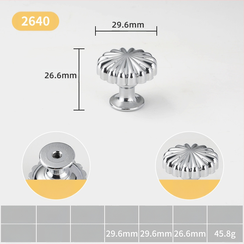 Λαβή πόρτας ντουλάπας — σφαιρική, κράμα ψευδάργύρου, ιταλικό μινιμαλιστικό στυλ, επιφανειακή τοποθέτηση, μοντέλο με μία οπή