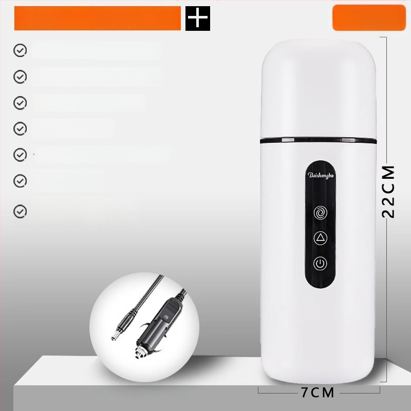 Autóba szerelt masszírozó elektromos vízmelegítő pohár, szigetelés, canvas anyag, teljesítmény 1W