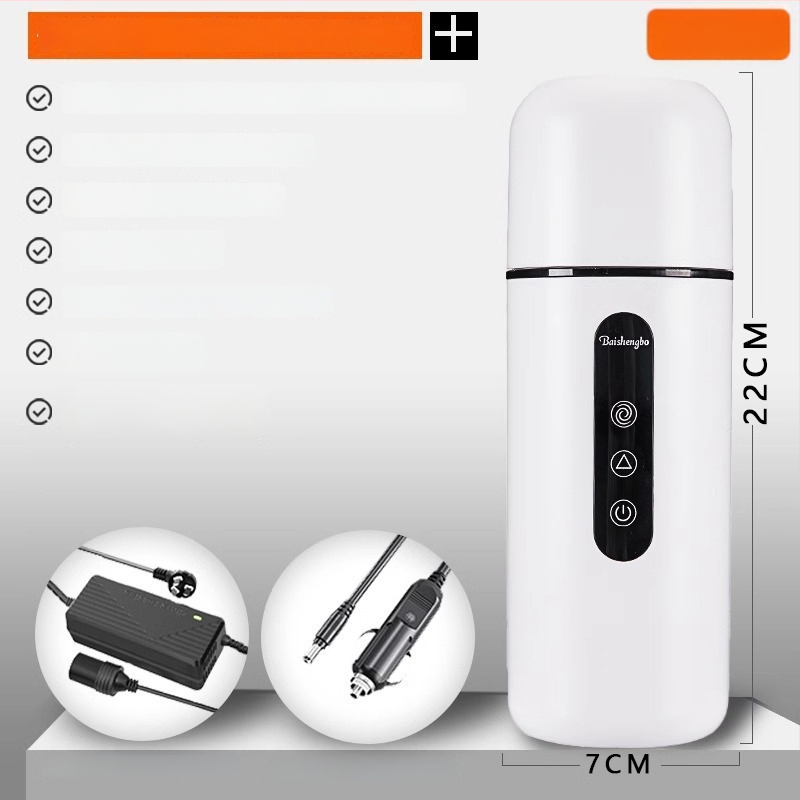 Autóba szerelt masszírozó elektromos vízmelegítő pohár, szigetelés, canvas anyag, teljesítmény 1W