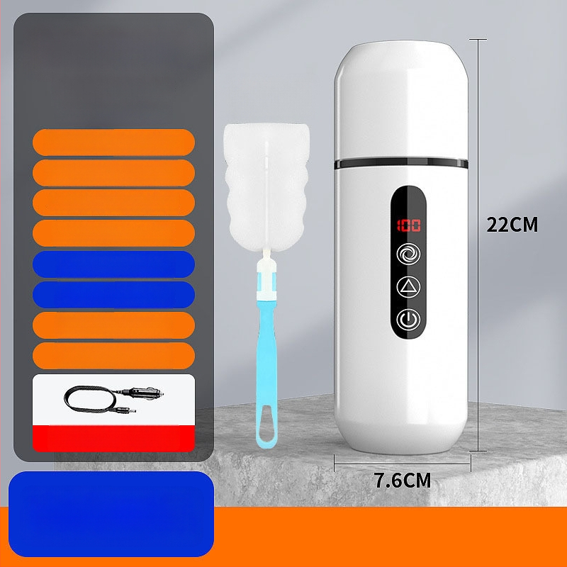 Autóba szerelt masszírozó elektromos vízmelegítő pohár, szigetelés, canvas anyag, teljesítmény 1W
