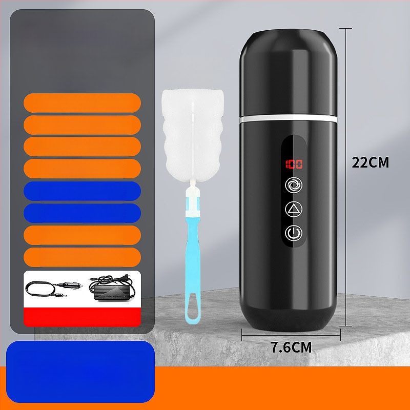 Autóba szerelt masszírozó elektromos vízmelegítő pohár, szigetelés, canvas anyag, teljesítmény 1W