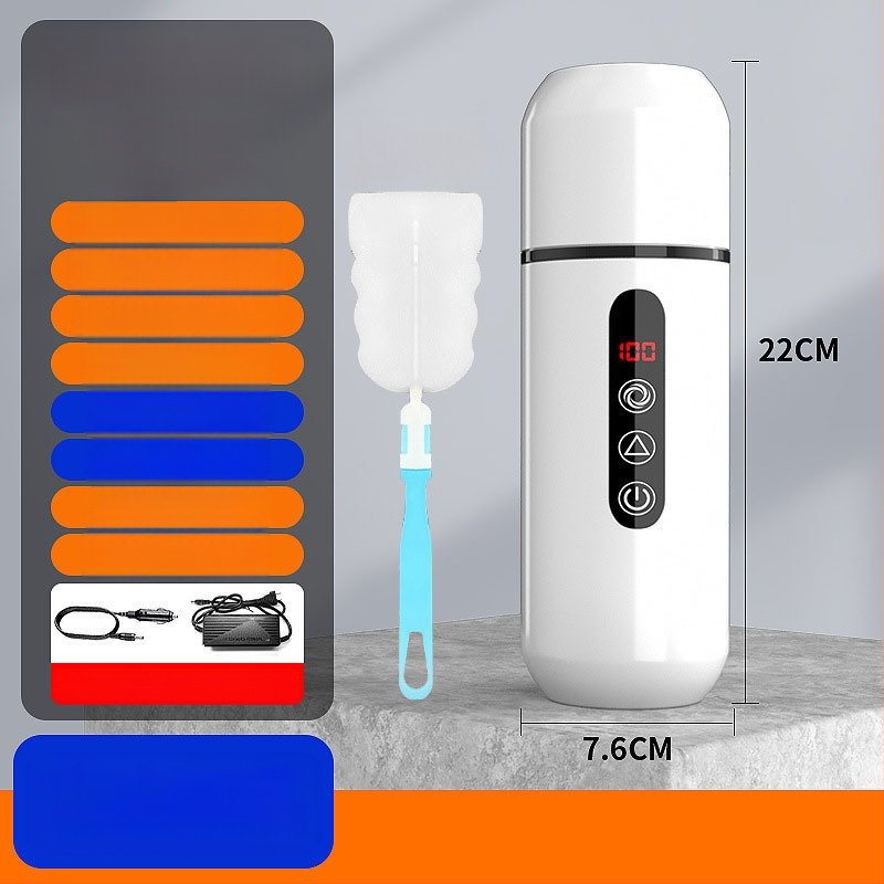 Autóba szerelt masszírozó elektromos vízmelegítő pohár, szigetelés, canvas anyag, teljesítmény 1W