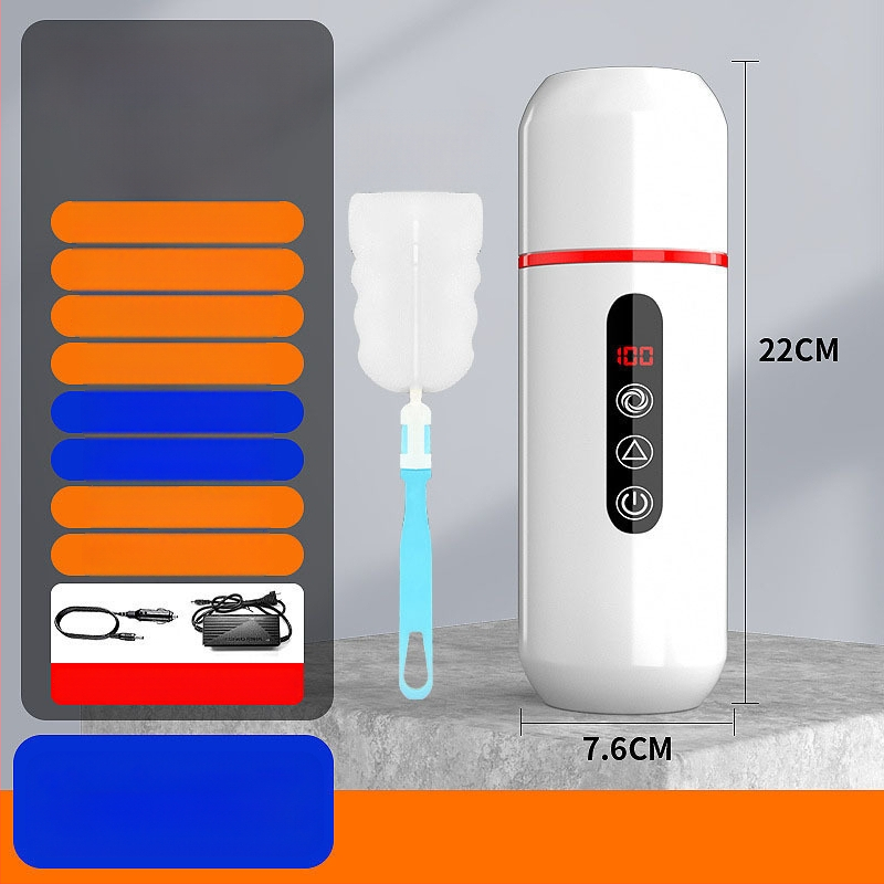 Autóba szerelt masszírozó elektromos vízmelegítő pohár, szigetelés, canvas anyag, teljesítmény 1W