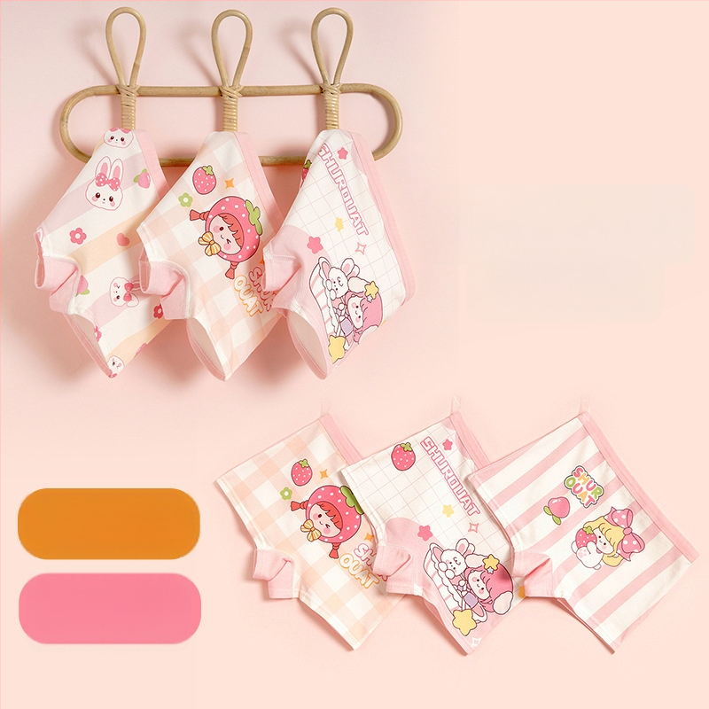 Chiloți pentru fetițe din bumbac, antibacteriali, 95% bumbac, Clasă A de siguranță, model K-29