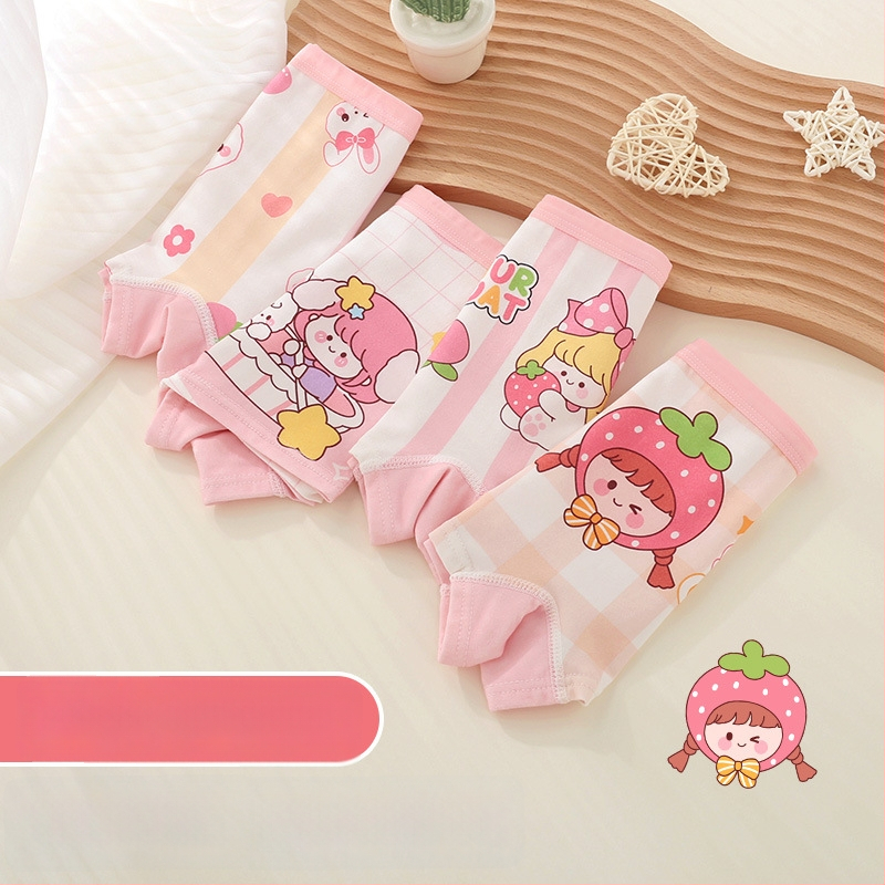 Chiloți pentru fetițe din bumbac, antibacteriali, 95% bumbac, Clasă A de siguranță, model K-29