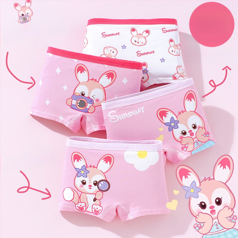 Chiloți pentru fetițe din bumbac, antibacteriali, 95% bumbac, Clasă A de siguranță, model K-29