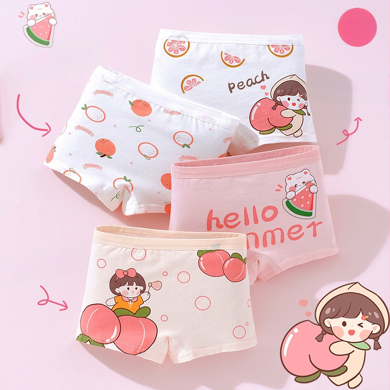 Chiloți pentru fetițe din bumbac, antibacteriali, 95% bumbac, Clasă A de siguranță, model K-29