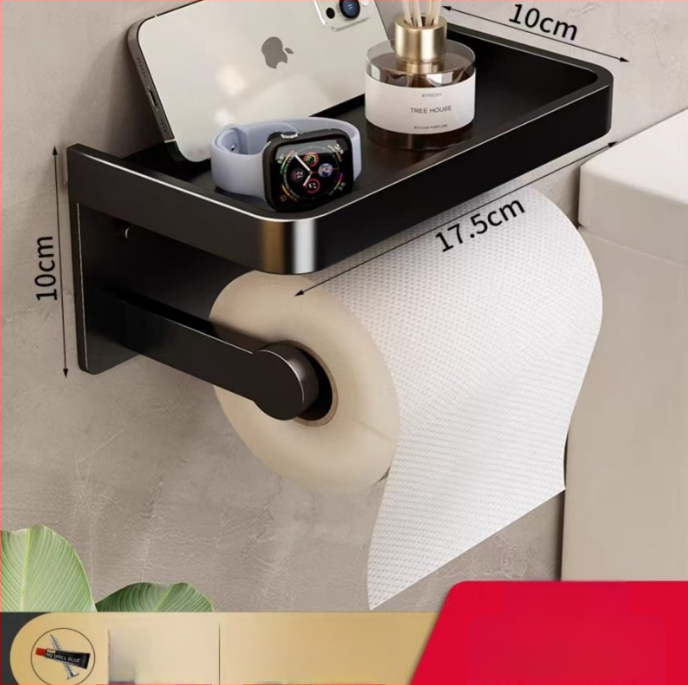 Suport pentru șervețele din Space aluminiu și oțel inoxidabil, formă pătrată, suprafață oxigenată, stil modern minimalist