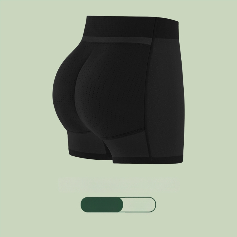 Boxeri damă cu inserții încorporate pentru fese, talie medie, respirabili, nylon 80-90% cu căptușeală din bumbac