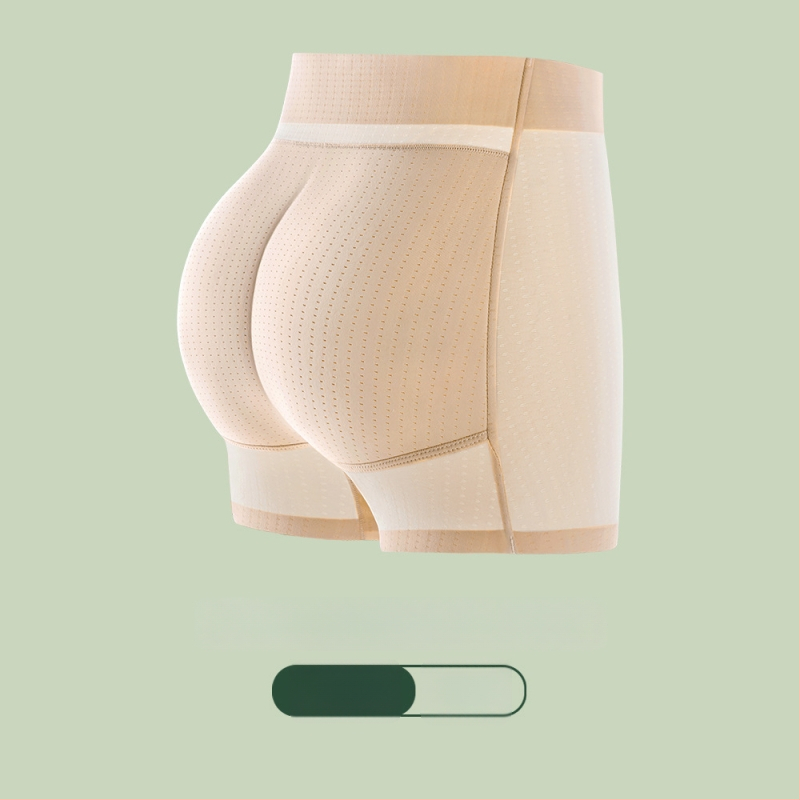 Boxeri damă cu inserții încorporate pentru fese, talie medie, respirabili, nylon 80-90% cu căptușeală din bumbac