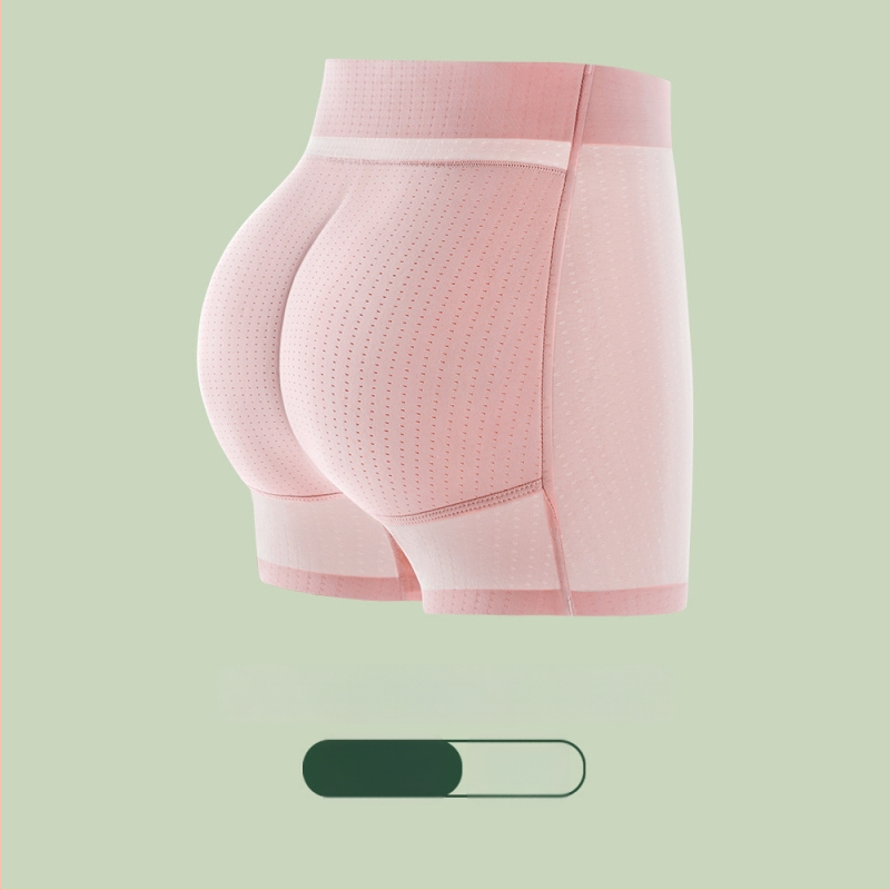 Boxeri damă cu inserții încorporate pentru fese, talie medie, respirabili, nylon 80-90% cu căptușeală din bumbac