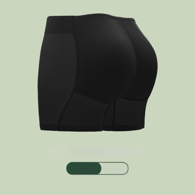 Boxeri damă cu inserții încorporate pentru fese, talie medie, respirabili, nylon 80-90% cu căptușeală din bumbac