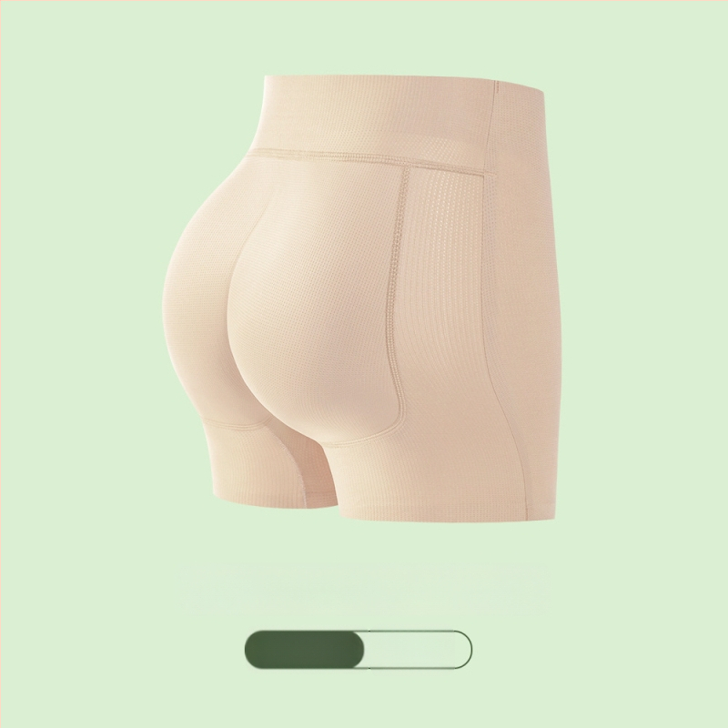 Boxeri damă cu inserții încorporate pentru fese, talie medie, respirabili, nylon 80-90% cu căptușeală din bumbac