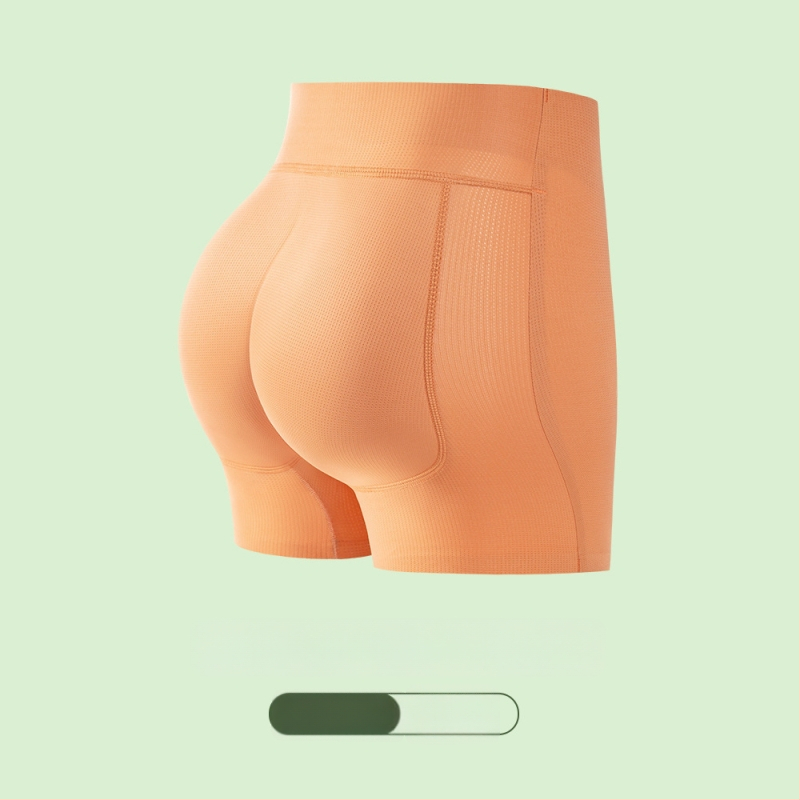 Boxeri damă cu inserții încorporate pentru fese, talie medie, respirabili, nylon 80-90% cu căptușeală din bumbac