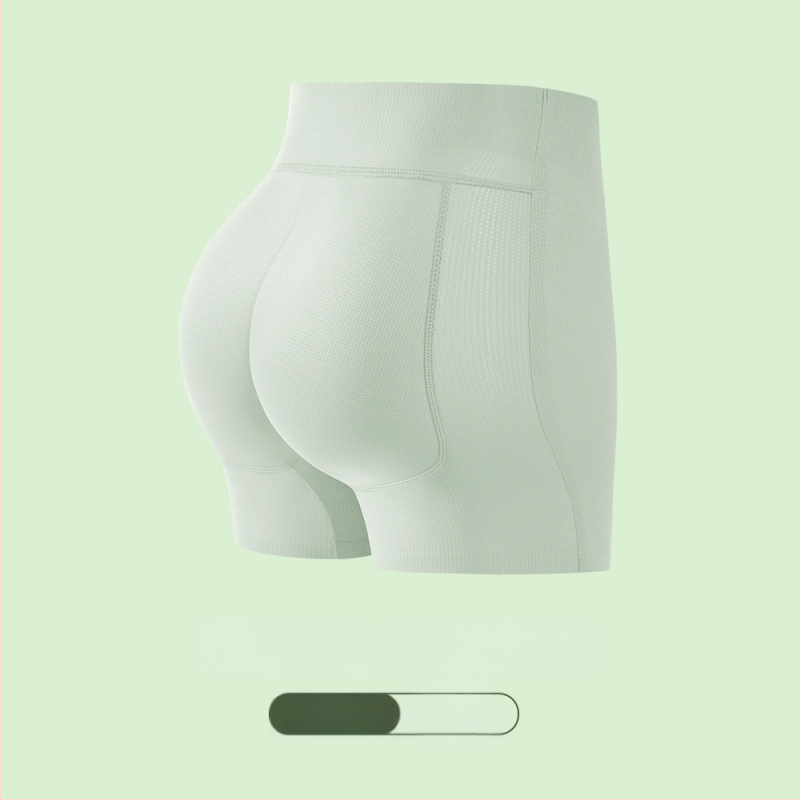 Boxeri damă cu inserții încorporate pentru fese, talie medie, respirabili, nylon 80-90% cu căptușeală din bumbac