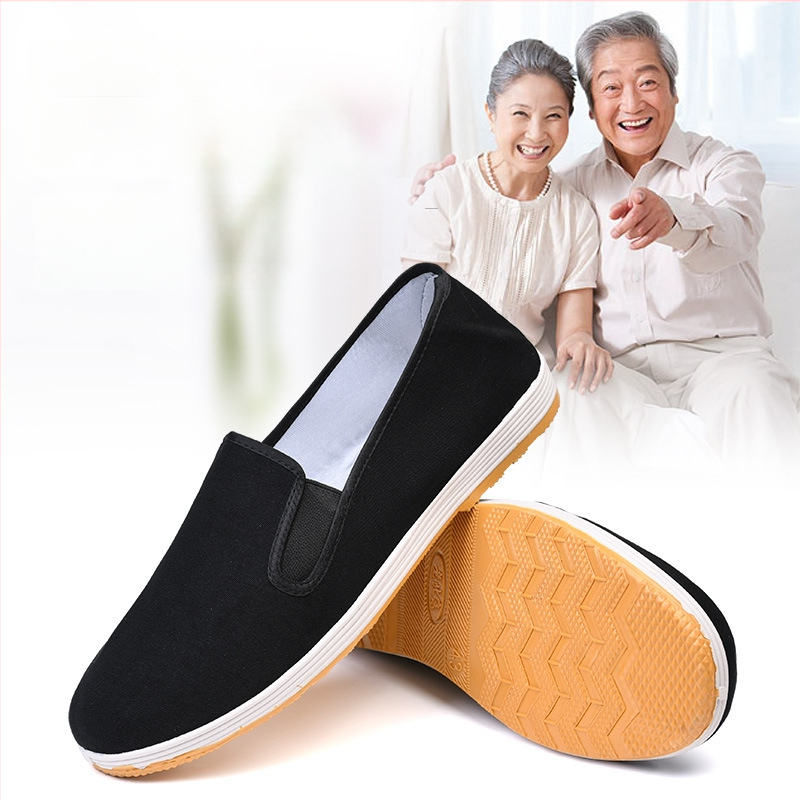 Ανδρικά καμβά παπούτσια για χαλάρωση, με στρογγυλή μύτη, χαμηλό ύφος, ραφή σόλας, υφασμάτινος πάτος