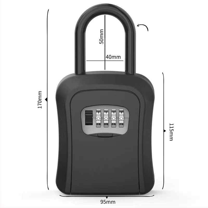Jelszavas kulcstartó, falra szerelhető, modell KX803, ABS műanyag, záró rúd vastagsága 8 mm