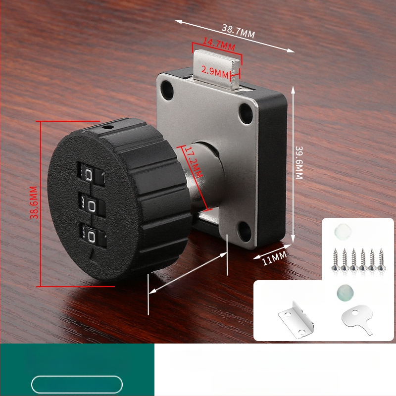 Κλειδαριά με κωδικό για συρτάρια και ντουλάπια — υλικό: κράμα ψευδάργύρου + ABS; μοντέλο: κλειδαριά με κωδικό; εφαρμογή: συρτάρια, ντουλάπια, αρχεία; τύπος: αριθμητικός κωδικός; ξεκλείδωμα: με κωδικό