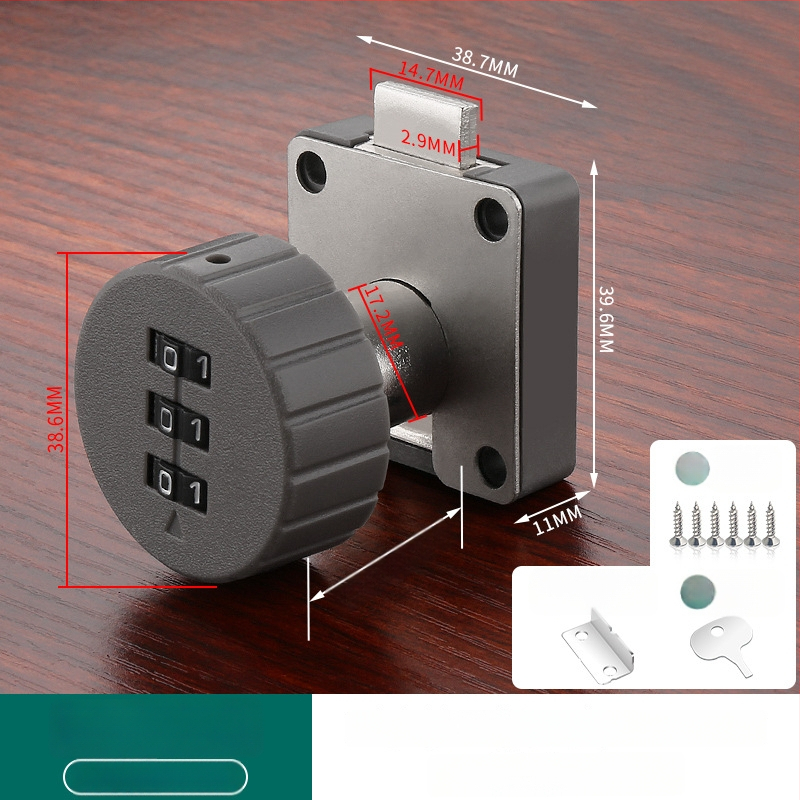 Κλειδαριά με κωδικό για συρτάρια και ντουλάπια — υλικό: κράμα ψευδάργύρου + ABS; μοντέλο: κλειδαριά με κωδικό; εφαρμογή: συρτάρια, ντουλάπια, αρχεία; τύπος: αριθμητικός κωδικός; ξεκλείδωμα: με κωδικό