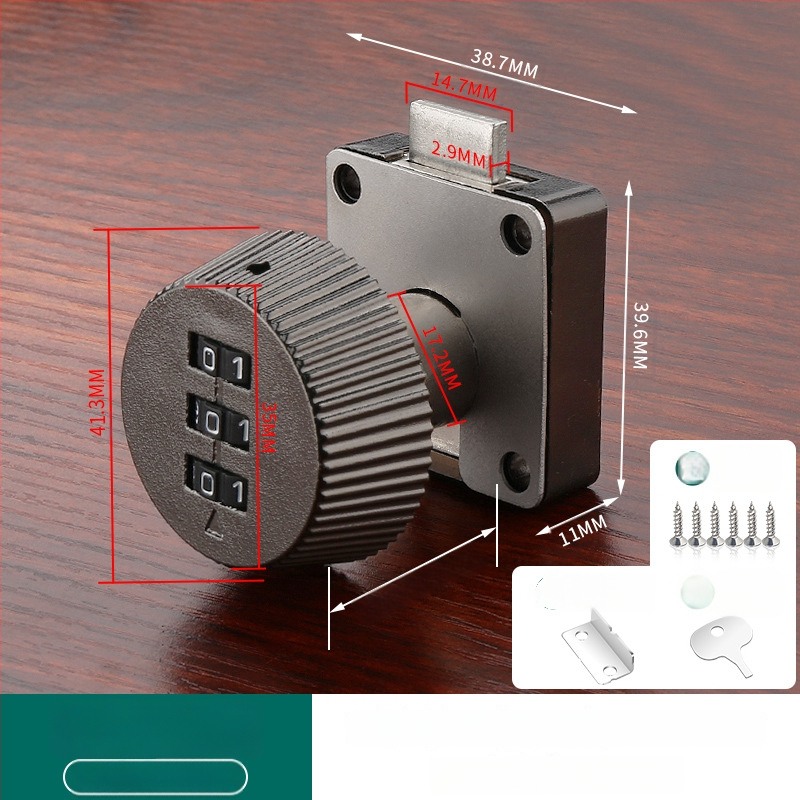 Κλειδαριά με κωδικό για συρτάρια και ντουλάπια — υλικό: κράμα ψευδάργύρου + ABS; μοντέλο: κλειδαριά με κωδικό; εφαρμογή: συρτάρια, ντουλάπια, αρχεία; τύπος: αριθμητικός κωδικός; ξεκλείδωμα: με κωδικό