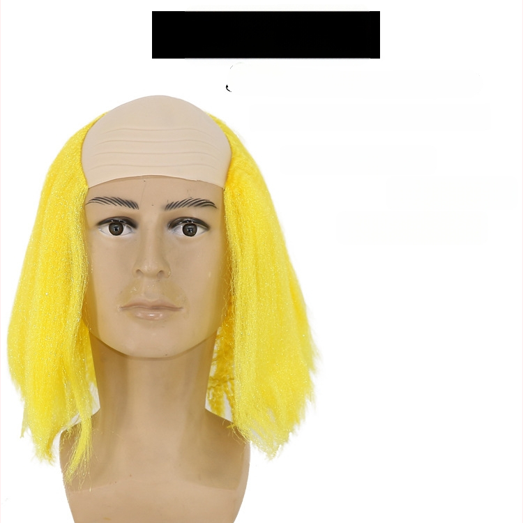 COS paróka kopasz kinézettel, modell 3737, mókás stílus, közepes hosszúságú haj, anyaga: K silk / P silk, alkalmas minden arcvonásra