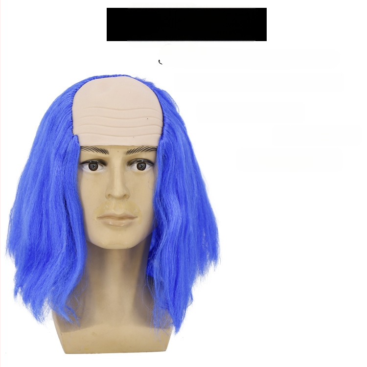 COS paróka kopasz kinézettel, modell 3737, mókás stílus, közepes hosszúságú haj, anyaga: K silk / P silk, alkalmas minden arcvonásra