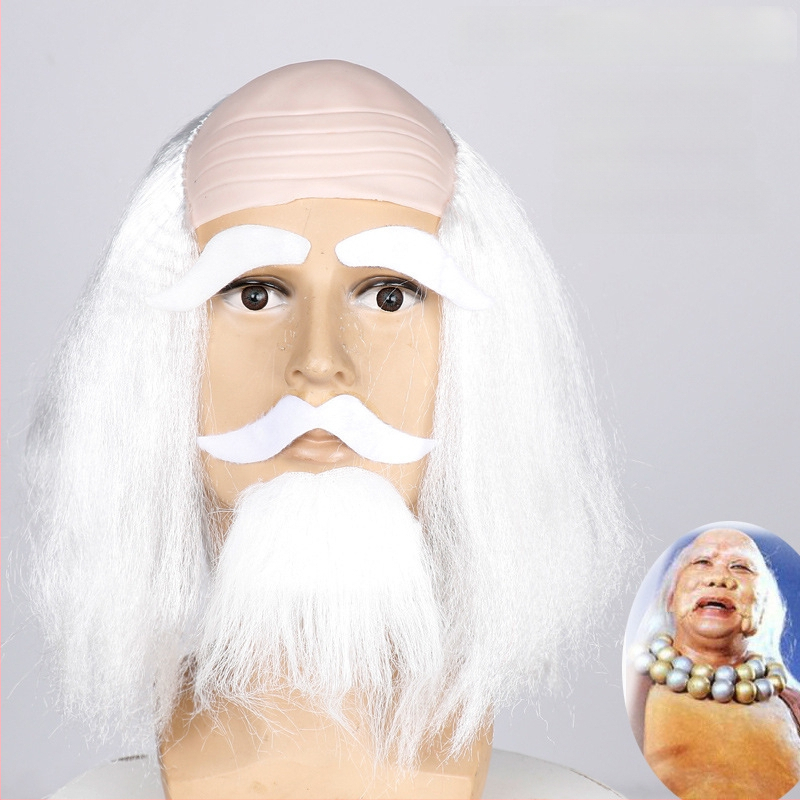 COS paróka kopasz kinézettel, modell 3737, mókás stílus, közepes hosszúságú haj, anyaga: K silk / P silk, alkalmas minden arcvonásra