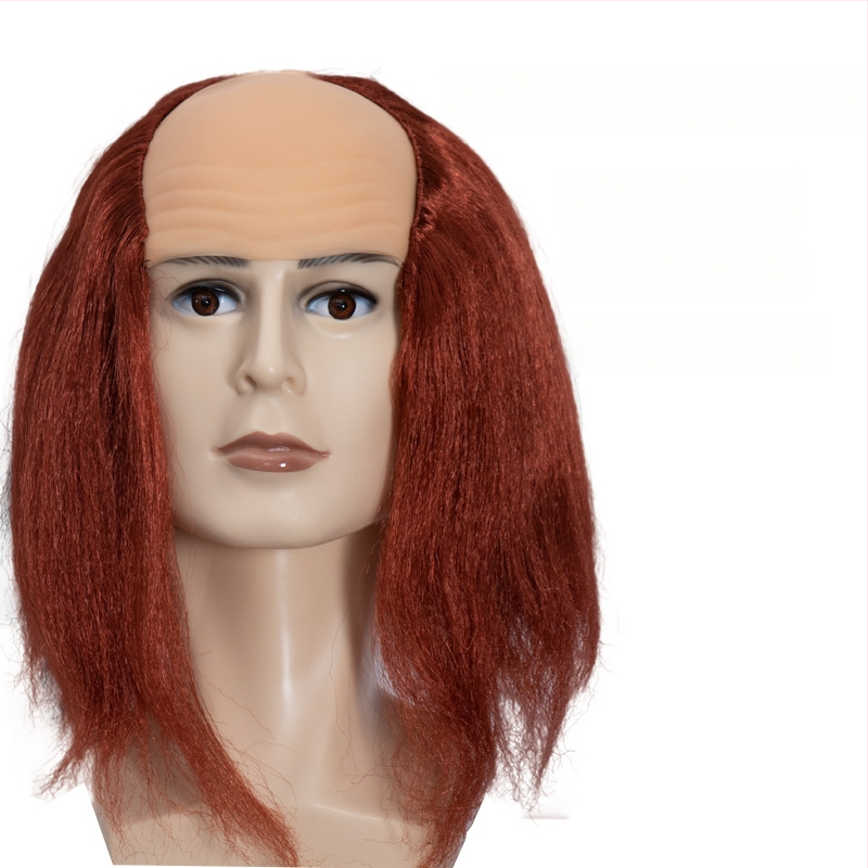 COS paróka kopasz kinézettel, modell 3737, mókás stílus, közepes hosszúságú haj, anyaga: K silk / P silk, alkalmas minden arcvonásra