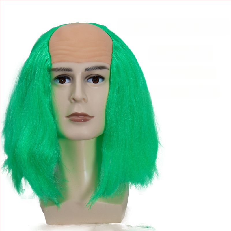 COS paróka kopasz kinézettel, modell 3737, mókás stílus, közepes hosszúságú haj, anyaga: K silk / P silk, alkalmas minden arcvonásra