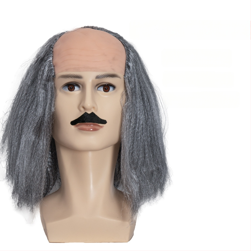 COS paróka kopasz kinézettel, modell 3737, mókás stílus, közepes hosszúságú haj, anyaga: K silk / P silk, alkalmas minden arcvonásra