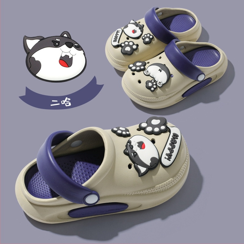 Pantofi de plajă pentru copii cu partea superioară EVA, unisex, pentru 4–9 ani, stil Cartoon Paradise, lansare primăvara 2025