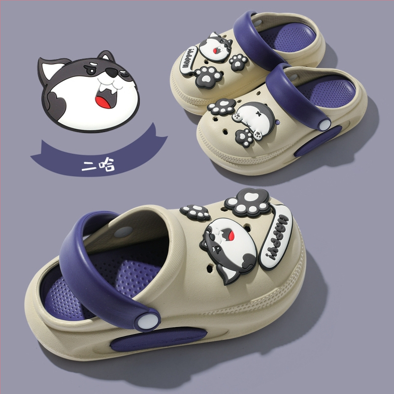 Pantofi de plajă pentru copii cu partea superioară EVA, unisex, pentru 4–9 ani, stil Cartoon Paradise, lansare primăvara 2025