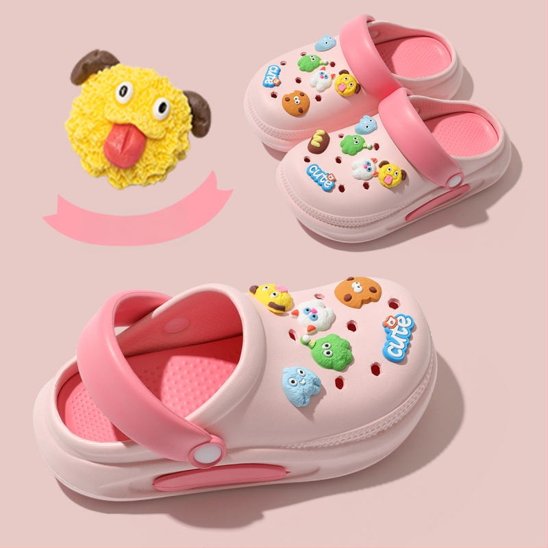 Pantofi de plajă pentru copii cu partea superioară EVA, unisex, pentru 4–9 ani, stil Cartoon Paradise, lansare primăvara 2025