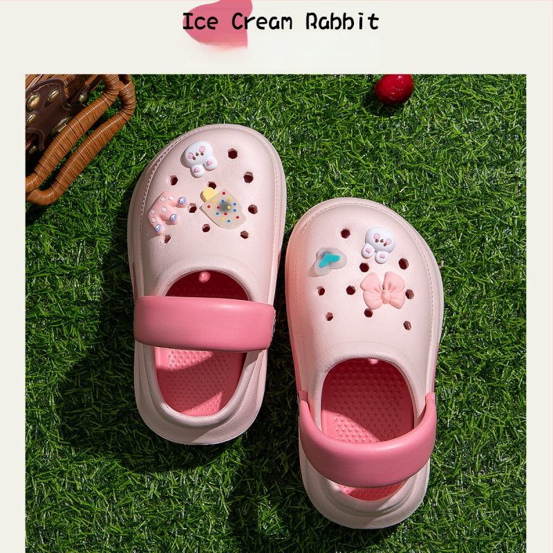 Pantofi de plajă pentru copii cu partea superioară EVA, unisex, pentru 4–9 ani, stil Cartoon Paradise, lansare primăvara 2025