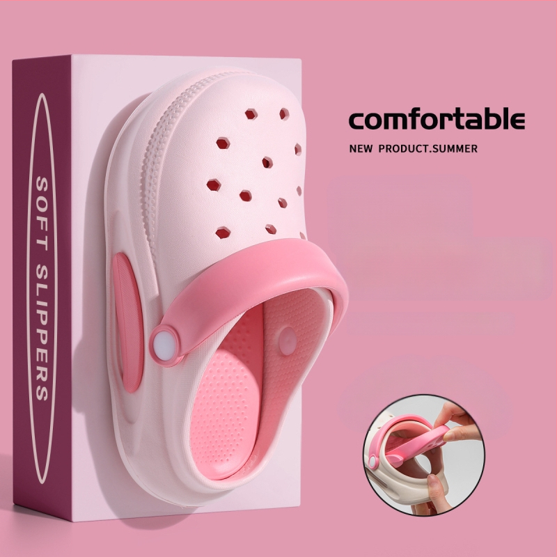 Pantofi de plajă pentru copii cu partea superioară EVA, unisex, pentru 4–9 ani, stil Cartoon Paradise, lansare primăvara 2025