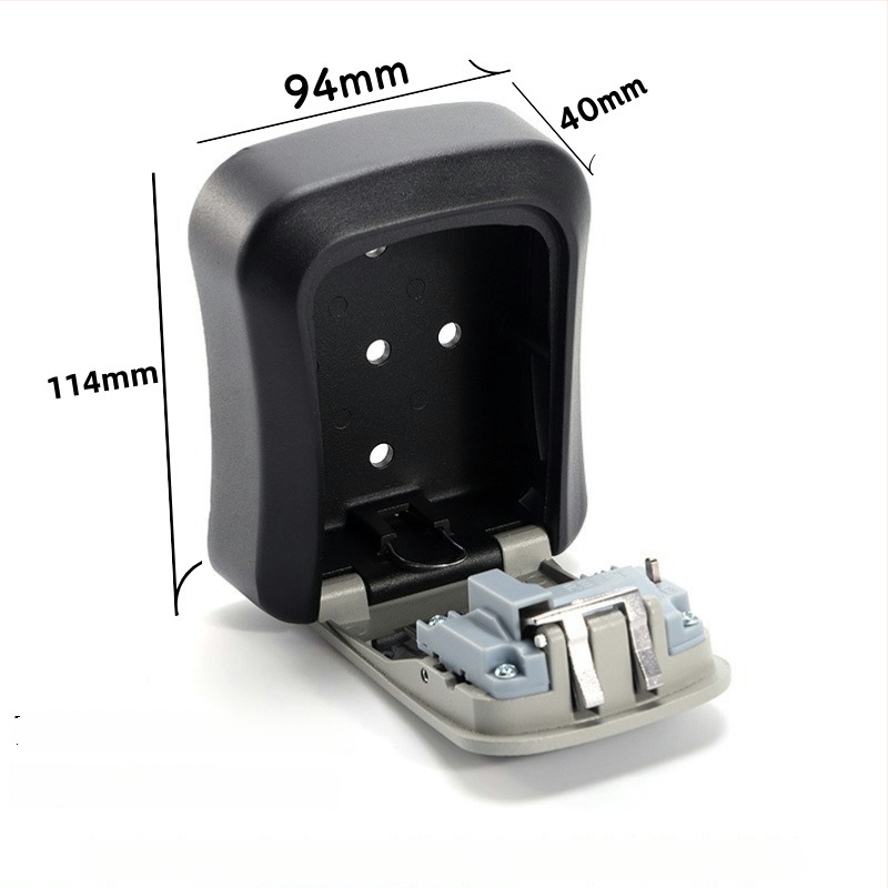 Falra szerelt jelszavas kulcstartó doboz — ABS alumínium ötvözet, KC-108, zárókar vastagsága 95 mm, rudak közötti távolság 95 mm